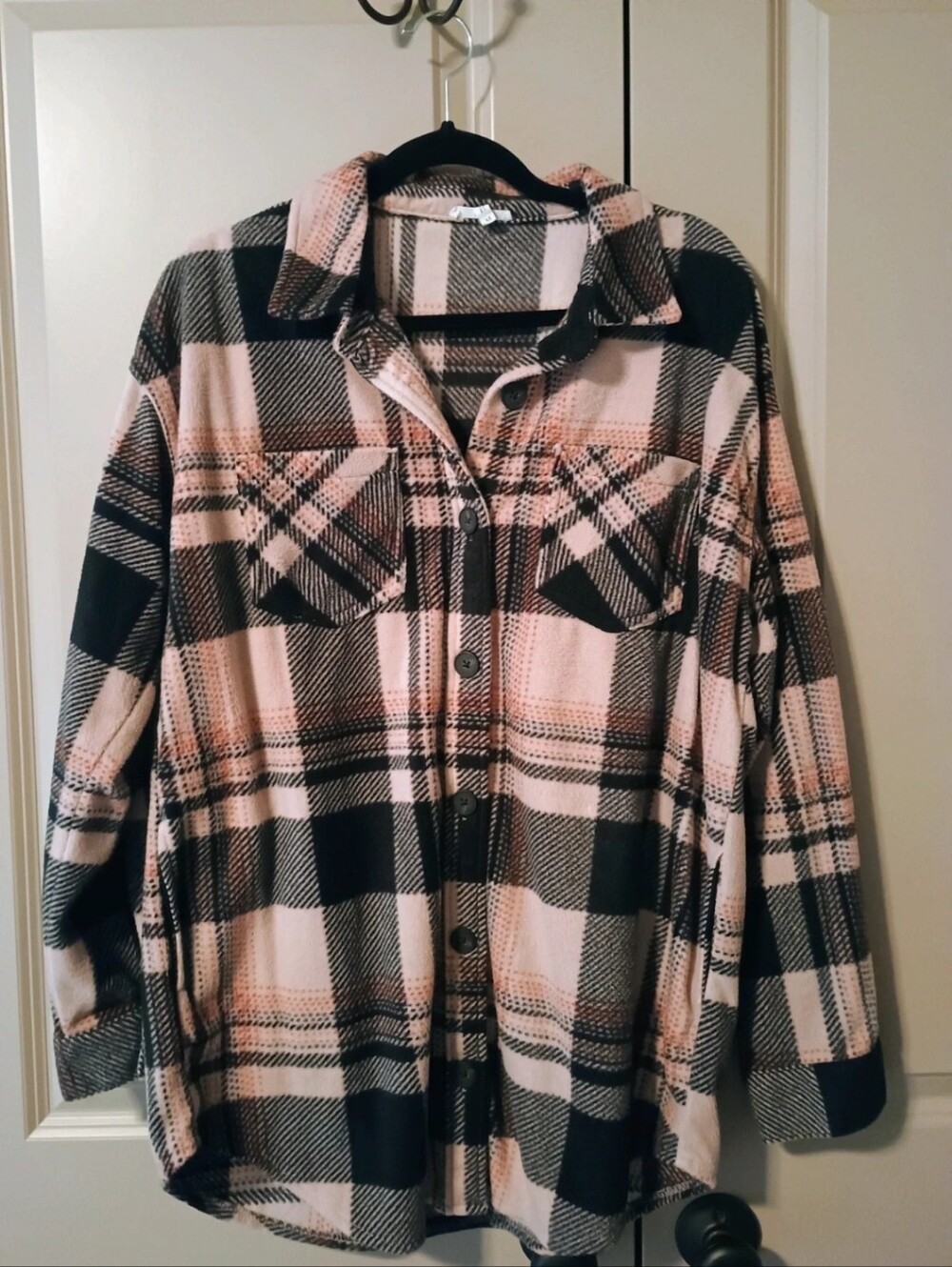 Maurices Pink and Black Wilder Fleece